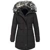 Generico Giubbotto Donna Invernale Casual Antivento Jacket In Pile Inverno Offerte Parka Con Cappuccio Moda Comodi Cappotto Taglie Forti Slim Fit Giubbino Calda Elegante Giubbotto Maniche Lunghe Piumino Donna