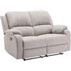 Vente-unique-Divano 2 posti relax in Microfibra Grigio - BRODY