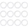 JCUGSBS Pulsante di Silicone Anello,12Pcs Adattatore per Clip Supporto Porta Ciuccio, Anello Adattatore per Ciuccio, Anello Adattatore Clip in Silicone Bianco