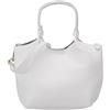 SH Leder Angela G161 - Borsa a mano da donna in vera pelle, 26 x 18 cm, bianco