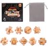 Holzsammlung Set da 9 Rompicapo Legno, Giochi Rompicapo Gioco Intelligenza, Classico Rompicapi Giocattoli di Legno 3D Puzzle Rompicapo Regalo per Adulti Bambini Adolescenti, 4.5cm