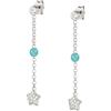Nomination® - Orecchini Ciondolo Stella, Collezione Gioie Lunghi in Argento 925, Cubic Zirconia e Giada, Finitura Brillante, Eleganti e Raffinati, Idea Regalo Donna, Confezione Originale