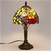 FUMAT Lampada Tiffany da Tavolo con Paralume in Vetro Colorato per Soggiorno, Camera da Letto, Studio e Tavolino da Caffè