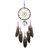 BetterJonny Acchiappasogni Marrone, BetterJonny Dream Catcher Acchiappasogni da Parete Decorazione con Piume Blu Turchese Acchiappasogni Fatti a Mano per Casa Camera Parete Appeso Ornamento Artigianato