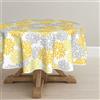 Artoid Mode Tovaglia da tavola con fiori gialli dalie, autunno, protezione contro le macchie, tovaglia per la cucina, decorazione per le vacanze, feste, diametro 140 cm