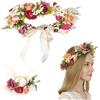 HIQE-FL Capelli Ghirlanda di Fiori,Coroncina Fiori per Capelli,Corona di Fiori per Capelli Sposa,Corona di Fiori Per capelli Matrimonio,Fiori Corona Fascia