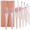 SaDM Shiny Set pennelli trucco professionali 11 pezzi - Pennelli make up viso e occhi per fondotinta, cipria, correttore, fard, ombretto, contour - Setole premium Con custodia