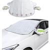 JNNJ Copertura Magnetica per Parabrezza Auto, Protezione Parabrezza Antighiaccio, Paraneve per Auto, Magneti Parasole Telo Parabrezza Auto, Anti-UV Contro Neve Ghiaccio Gelo Polvere(157x126cm)
