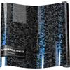 Sensylectra Carbon Folie Forged, pellicola in carbonio forgiata, 150 * 30 cm, pellicola auto adesiva con effetto forgiato (nero-blu gradiente)