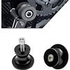 Bonnoeuvre 2pcs Universale M8 Nottolini Forcellone Cavalletto Appoggi Assen Swingarm Spool Screw per Kawasaki Z900 Z800 Z650 Z1000sx/ S1000RR S1000R S1000XR/ CBR250R CBR900RR/ Ducati 749 (Nero)