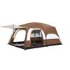 TentHome Tenda da Campeggio 4-6 Posti Alta Grande Due Stanze, Tenda Famiglia Glamping Luxury, Impermeabile, Portatile (420 * 300 * 200cm/8-12 persone/Verde)