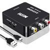 Wanme Convertitore AV a HDMI, Adattatore RCA a HDMI con Cavo, 1080P Mini Adattatore Audio Video Composito RCA CVBS, Supporto PAL/NTSC per Lettori DVD TV/PC/PS3/STB/Xbox VHS/VCR/Blue-Ray