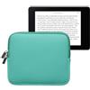 kwmobile Custodia Universale per eReader - Copertina in Neoprene Menta con Chiusura a Zip - Misura 17,5 x 14,7 cm - Astuccio portatablet