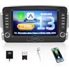 SIXWIN [2+64G] SIXWIN Android 13 Autoradio per Mercedes-Benz CLK C208 W208 W209 E-W210 Clase C W203 Viano W639 con Carplay/Android Auto,7 Pollici Touchscreen Schermo con WiFi GPS Bluetooth RDS/FM 2USB Type-C