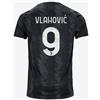 JUVENTUS Kit Nameblock Number Away Dusan Vlahovic 9 Collezione Ufficiale 2023/2024, Adulto, Bianco, Taglia unica