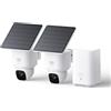 eufy Security SoloCam E30 Wireless Outdoor Wi-fi Camera, Solar Powered, 360° Panoramic, AI Tracking, 2K Clarity, Compatible with HomeBase S380, 2 Pack+Homebase2