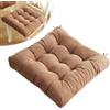 Generic Cuscino per Sedia in Velluto A Coste Quadrato 35x35cm 40X40cm 45x45cm 50X50cm Cuscini per Sedi con Lacci per Interno Ed Esterno Balcone Patio Cuscino(Light Brown,35x35cm)