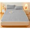 LOMDEM Materasso Pieghevole King Size Invernale Caldo Letto Coperta Tatami Materasso Tinta Unita Antiscivolo Materasso Sottile Ospite Soggiorno Lenzuolo Coprimaterasso (Grigio,90x190 cm)