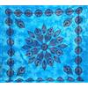 Seamar Telo Copritutto Grande Pavone 100% Cotone Indiano Stampato 210x240 cm (Azzurro)