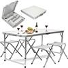 MaxxGarden Tavolo Pieghevole da Esterno - Tavolo da Giardino, Pic Nic e Campeggio - 120x60x70 cm - Salvaspazio - Colore Bianco
