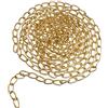 Aerzetix - Catena Decorativa da 2 m - con Maglie 6x11,6 mm - Metallo - Colore Oro - creazioni Fai da Te Tracolla Borsa progetti Decorazione d'interni