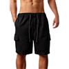 HEONSATI Bermuda Uomo Di Lino Bermuda Estivi Casual Vestibilità Larga Pantalone Corto Cotone Mare Sportivi Pantaloncini Da Spiaggia Regular Fit Traspirante Pantaloni Corti In Vita Comodo Jogging Ampia