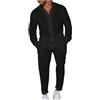 Generic Set corti da uomo 2 pezzi Completi girocollo tuta atletica manica corta casual sport felpa con cappuccio pantaloncini set vestiti pantaloncini da allenamento maglietta a maniche casual da uomo e