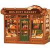 Fsolis DIY Book Nook Kit & Casa delle bambole - Casa in miniatura moderna con illuminazione a LED, puzzle in de e accessori decorativi, i regali più creativi(Mrs.Hunt Bakery)