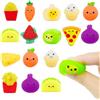 Cuackamily 16 Pezzi Squishy Mini cibo, Kawaii Squeeze Giocattoli Antistress per Bambini Squishy Antistress per Feste di Compleanno Morbido Spremere Gadget Decorativi Regalini per Bambini e Adulti