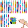Wekuw Braccialetti Pop It, 20 Pezzi Braccialetto Bambini Braccialetto Pop Giocattoli Braccialetti Pop it Fidget Toys Braccialetti Silicone Braccialetti Bambini per Feste Gadget