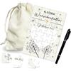 KAOTPO Wunscherfülller - Puzzle, 24 pezzi, buono da riempire con sacchetto di cotone, regalo di compleanno per fidanzate, donne e uomini (fiore di pusta)