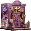 Fsolis Book Nook Kit con Luci LED - Casetta Miniature 3D Decorazione Libreria in Legno, Regalo Originale per Appassionati(The Astrology Bookshop)