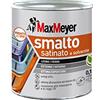 MAXMEYER Smalto a solvente per ferro e legno satinato BIANCO R9010 0,125 L