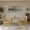 Wallity Hanah Home Elegante accessorio decorativo da parete in metallo nero (4 pezzi), 34 x 70 cm, 100% metallo, 1,5 mm di spessore, perfetto per la decorazione della casa moderna e l'esposizione artistica