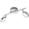 Eglo LED lampada da soffitto Salto, plafoniera a 2 luci, faretti da soffitto in metallo e plastica, lampada da soggiorno cromata, lampada LED per corridoio luce calda