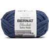 Bernat Blanket Extra Thick Navy Yarn - 1 confezione da 598,74 g - 100% poliestere - #7 Jumbo - 70 m per lavoro a maglia, uncinetto, artigianato e amigurumi, filato di ciniglia grosso