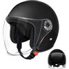 Ghjkldha Caschi moto | Caschi da equitazione retrò | Caschi per ciclomotori da corsa | Casco da moto regolabile e casco da moto stile vintage per ragazzi e ragazze con 65 cm cm/25,5 pollici per ragazzi e ragaz