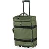 ITACA - Valigia Bagaglio a Mano 55x40x20 Semirigido. Trolley Bagaglio a Mano. Valigie Trolley Piccolo da Viaggio. Materiale Polyester Resistente e Super Leggero, Cachi