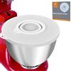 PQPO Coperchio della ciotola dell'impastatrice in silicone compatibile con le ciotole dell'impastatrice a testa ribaltabile Kitchen Aid da 4,5 a 5 quarti con ciotola piccola pieghevole, bianco