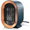 Bubbacare Mini Termoventilatore Ceramico 1500W Stufetta Elettrica Basso Consumo, 2S Riscaldamento Stufa Scaldabagno Elettrico, 2 Modalità Termoventilatore da Bagno, Silenziosa Stufetta Elettrica da Bagno