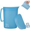 Mypicompany Brocca dell'acqua in Plastica Premium 2 L, Senza BPA, Multifunzionale per Celebrazioni e Attività all'aperto, Brocca D'acqua in Plastica Colore Blu Semi-Trasparente.