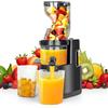 Gaethra Spremiagrumi Elettrico 550W, Spremuta Arancia Elettrico con Funzione Inversa, Estrattore Frutta e Verdura 100% Senza BPA, Macchina per Succo da 1,2L, Lavabile in Lavastoviglie