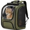 Pecute Zaino Gatto, Zaino a Bolla per Gatti di Grandi,Ergonomia,Verde