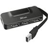 Trust Oila Hub a 4 Porte, USB 2.0, Nero