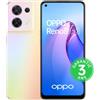 OPPO Reno 8 Smartphone 5G 8GB RAM + 256GB triplo sensore fotografico 64MP frontale 32MP Display AMOLED 90Hz 6.4 Batteria 4500mAh Carica rapida 80W Oro scintillante [versione FR]