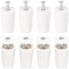 QUARKZMAN 8Pz Ferma Tapparelle plastica resistente da 40mm Tappi D'Arresto Tappo di Arresto per Tapparella in Plastica con Rondelle e Viti per Tapparelle Stecche per Tapparelle, Bianco