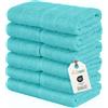 nice homeit Set 12 Lavette 30x30 cm - Mini Asciugamani Viso e Ospiti 100% cottone filato ad anello - per mani, neonati, trucco, cucina, casa e viaggi. Leggere, Morbide, Assorbenti. (Azzurro acqua)
