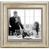 CABBEL Cornice portafoto 20x20 cm, in argento vintage, stile barocco elegante, con vetro acrilico infrangibile - per poster, foto o certificati - perfetta per soggiorno, ufficio o galleria