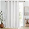 MRTREES Tende Lino Bianche per Interni Camera da Letto Moderna Soggiorno Bellissime Moderne Salotto Eleganti Casa Tenda Bianca con Anelli Tende Semioscuranti da Interno 1 Pezzo 300x240cm