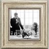 CABBEL Cornice portafoto 15x15 cm, in argento vintage, stile barocco elegante, con vetro acrilico infrangibile - per poster, foto o certificati - perfetta per soggiorno, ufficio o galleria